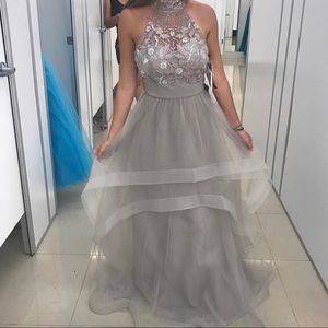 Gray Prom Dress